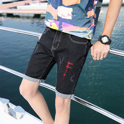 Модерни къси дънкови мъжки панталони в два цвята