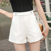 Stílusos női rövidnadrág magas derékkal, fehér és fekete színben