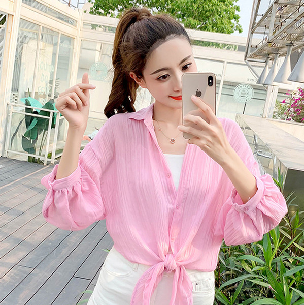 Cămașă modernă de damă în mai multe culori cu mâneci largi