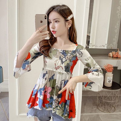 Μοντέρνο γυναικείο χιτώνα σε διάφορα χρώματα με floral μοτίβα