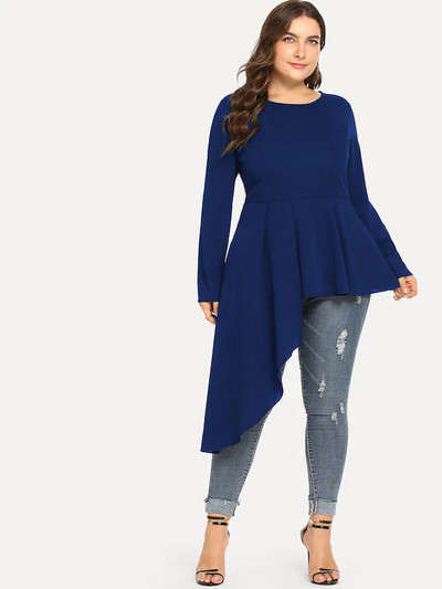 Női alkalmi blúz fekete és kék színben