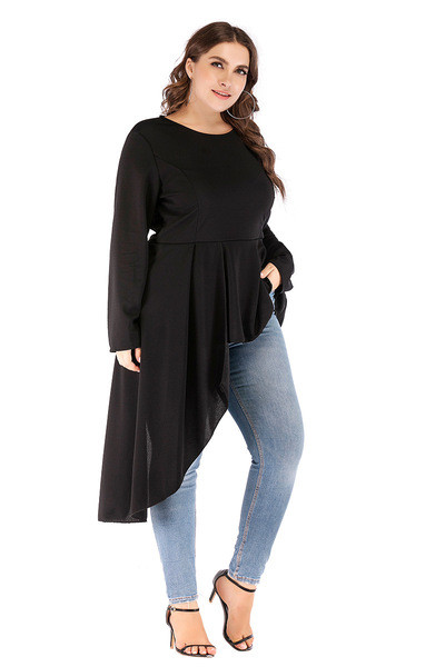 Női alkalmi blúz fekete és kék színben