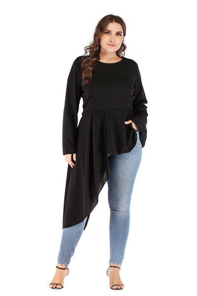 Női alkalmi blúz fekete és kék színben