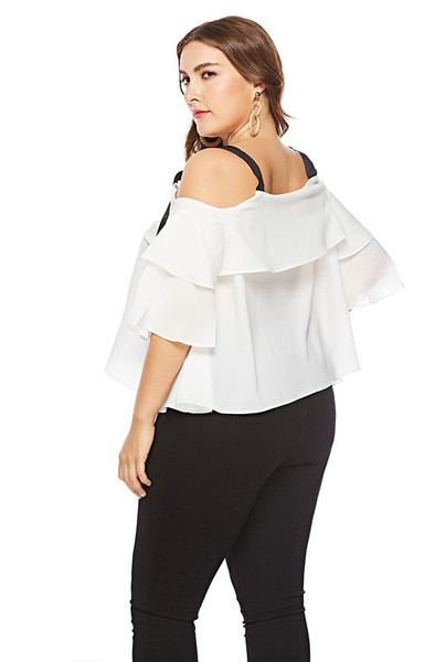 Καθημερινό γυναικείο μπλουζάκι σε λευκό χρώμα