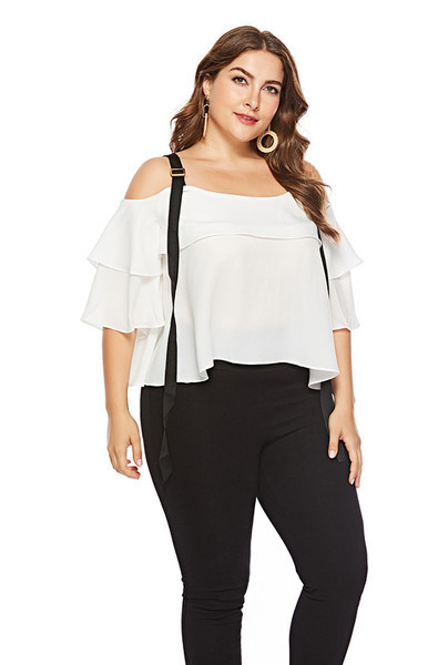 Καθημερινό γυναικείο μπλουζάκι σε λευκό χρώμα