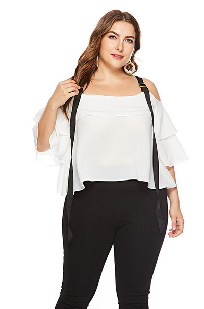 Καθημερινό γυναικείο μπλουζάκι σε λευκό χρώμα