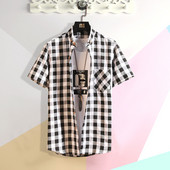 Ανδρικό πουκάμισο σε τρία χρώματα με τσέπη