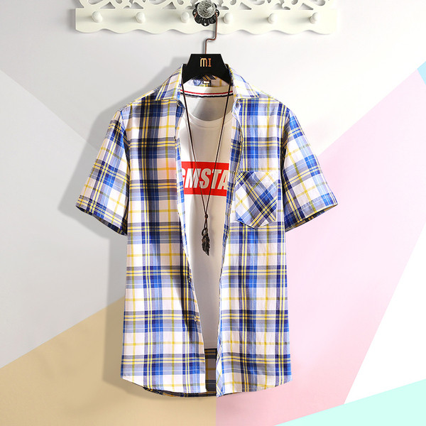 Modern férfi ing négy színben, zsebbel