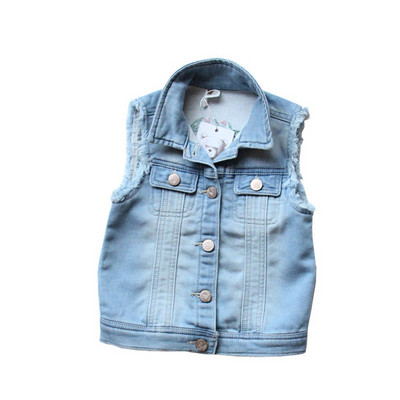 Σύγχρονο παιδικό γιλέκο για κορίτσια με κεντήματα