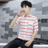 Modern férfi ing három színben 3/4-es ujjal és zsebbel