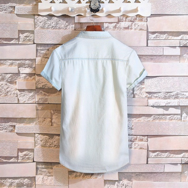 Férfi farmer ing két színben, rátéttel