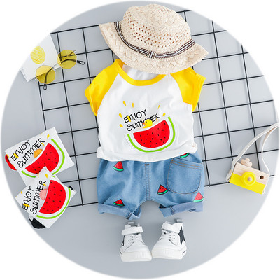 Σύγχρονο παιδικό σετ για αγόρια - μπλούζα και  παντελόνια 