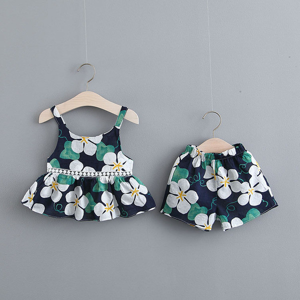 Modern gyerek szett lányoknak virágos motívumokkal