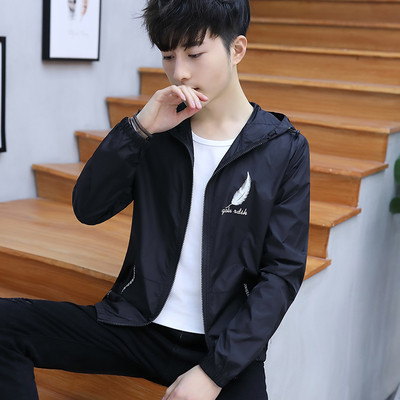 Férfi tavaszi kabát négy színben, rátéttel