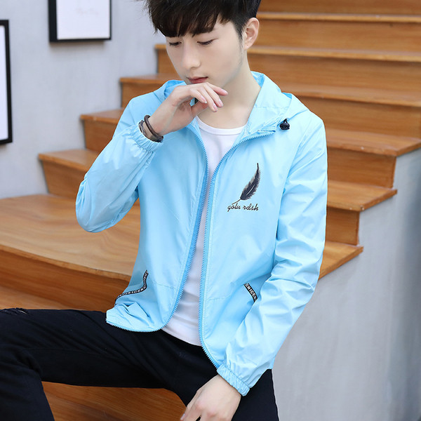 Férfi tavaszi kabát négy színben, rátéttel