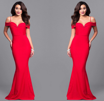 Κομψό γυναικείο μακρύ φόρεμα σε διάφορα χρώματα