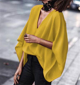 Stílusos női ing V-nyakú és széles ujjú három színben