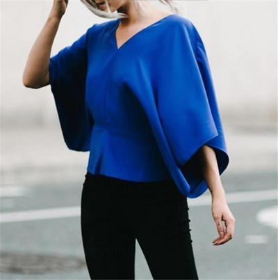 Stílusos női ing V-nyakú és széles ujjú három színben