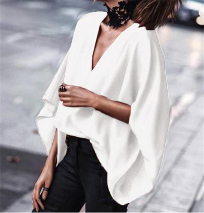 Stílusos női ing V-nyakú és széles ujjú három színben