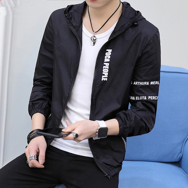 Καθημερινό ανδρικό μπουφάν  σε πέντε χρώματα με επιγραφές