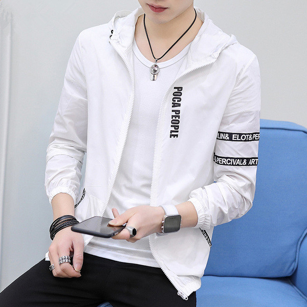 Καθημερινό ανδρικό μπουφάν  σε πέντε χρώματα με επιγραφές