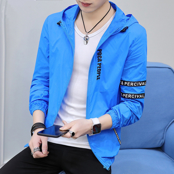 Καθημερινό ανδρικό μπουφάν  σε πέντε χρώματα με επιγραφές