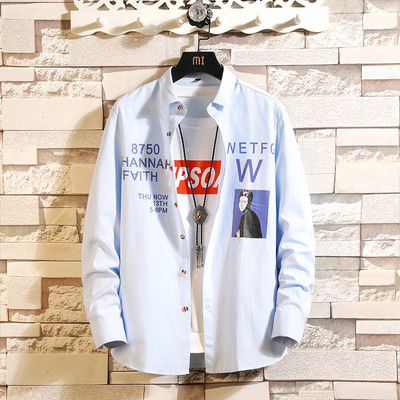 Férfi ing három színben rátéttel és feliratokkal