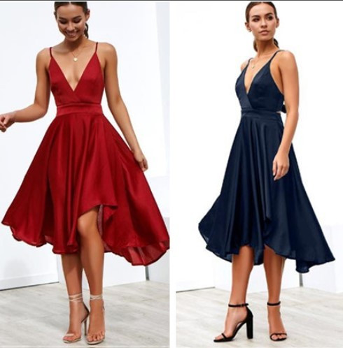 Elegáns női ruha szabású modell vékony pántokkal, több színben