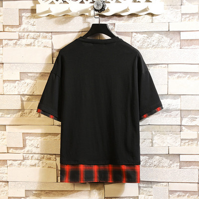 Modern férfi póló három színben zsebbel és feliratokkal