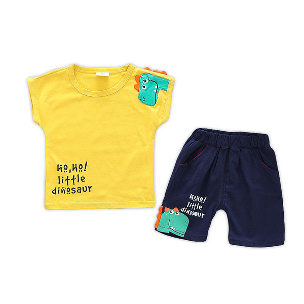 Modern gyerek szett fiúknak három színű blúzban és nadrágban