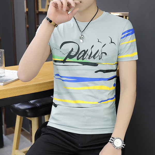 Aktuális férfi póló három színben felirattal