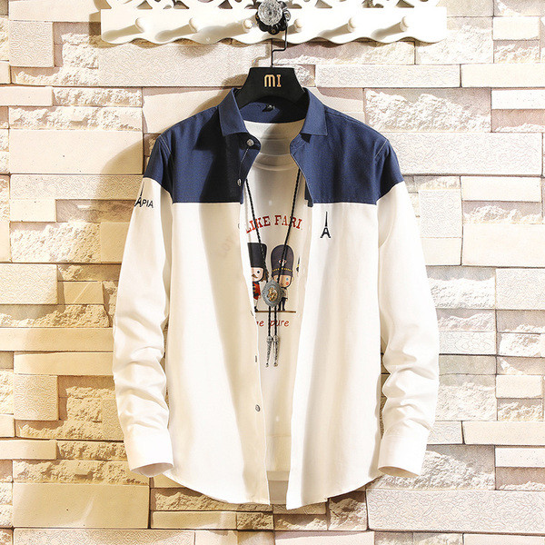 Modern férfi ing négy színben hímzéssel