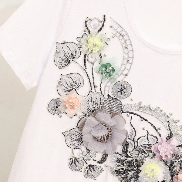 Set dama din doua piese cu broderie colorata