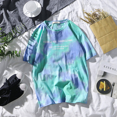 Férfi póló három színben O-nyakkal és feliratokkal