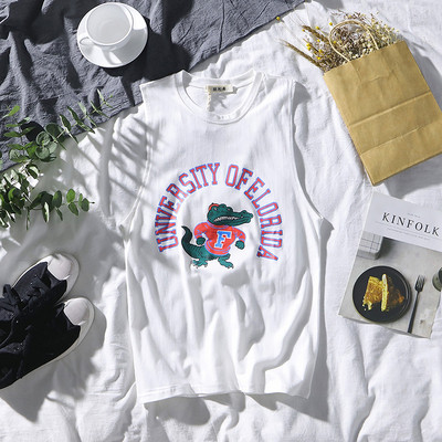 Férfi felső, fehér és zöld színben, rátéttel