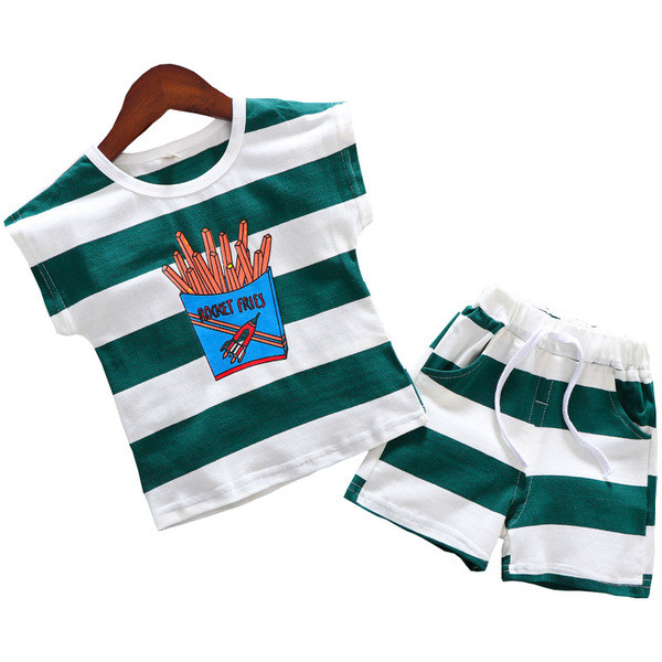 Sport csíkos szett mintával fiúknak