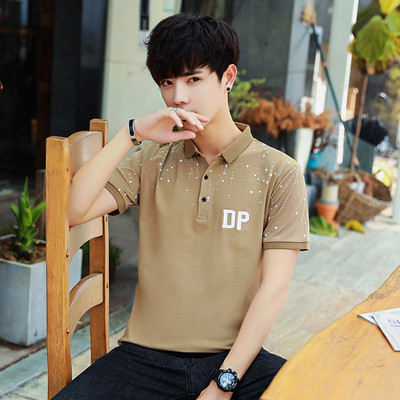 Ανδρικό μοντέρνο μπλουζάκι  σε διάφορα χρώματα με κολάρο και κουμπιά