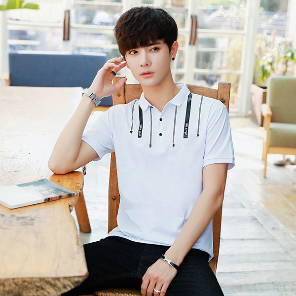 Aktuális férfi póló három színben, gombokkal