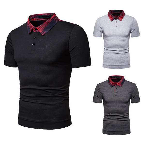 Stílusos férfi póló gallérral, három színben