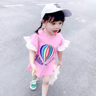 Gyermek tunika lányoknak fehér és rózsaszín színben