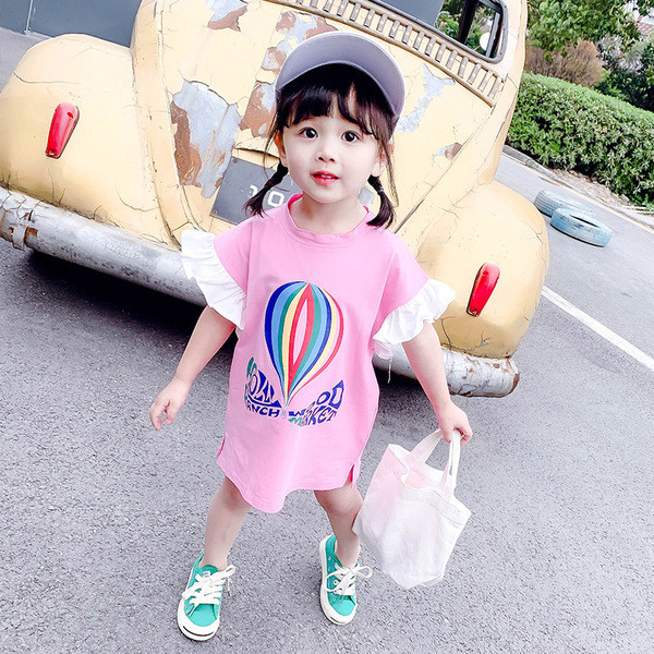 Gyermek tunika lányoknak fehér és rózsaszín színben