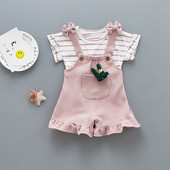 Set copii pentru fete bluza si salopeta