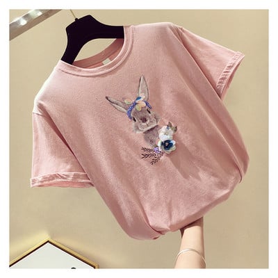 Μοντέρνα γυναικεία μπλούζα με εφαρμογές και τρισδιάστατο στοιχείο σε διάφορα χρώματα