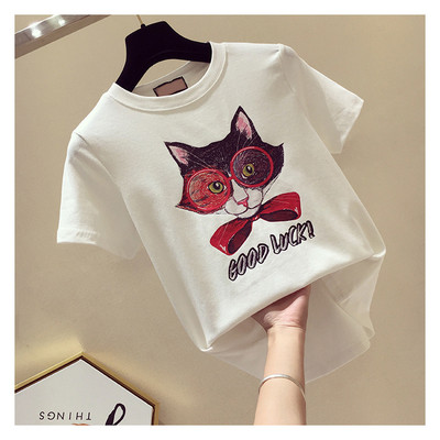 Καθημερινή γυναικεία t-shirt με εφαρμογή και επιγραφή σε διάφορα χρώματα