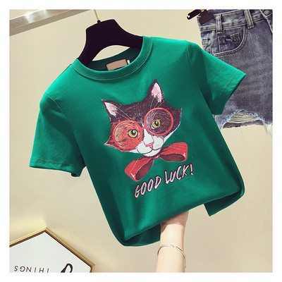 Καθημερινή γυναικεία t-shirt με εφαρμογή και επιγραφή σε διάφορα χρώματα