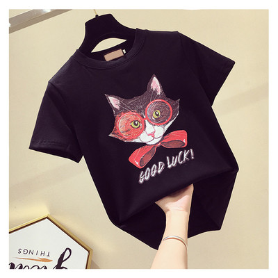 Καθημερινή γυναικεία t-shirt με εφαρμογή και επιγραφή σε διάφορα χρώματα