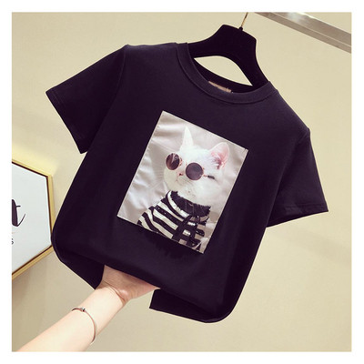 Tricou casual dama cu decolteu O si aplicatie in sase culori