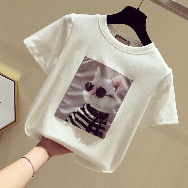 Tricou casual dama cu decolteu O si aplicatie in sase culori