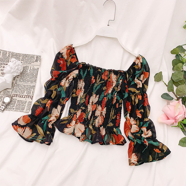 Bluză de primăvară de damă modernă cu elastic