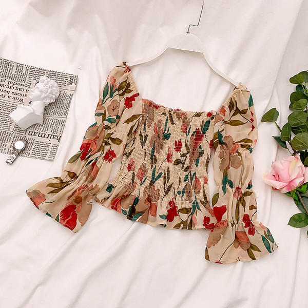 Bluză de primăvară de damă modernă cu elastic